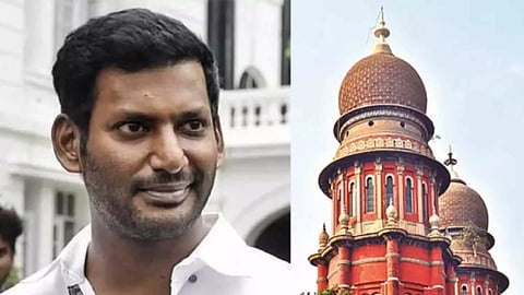 (L-R) Actor Vishal; Madras High Court