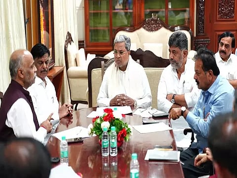 Karnataka Chief Minister Siddaramaiah at a meeting (ANI)