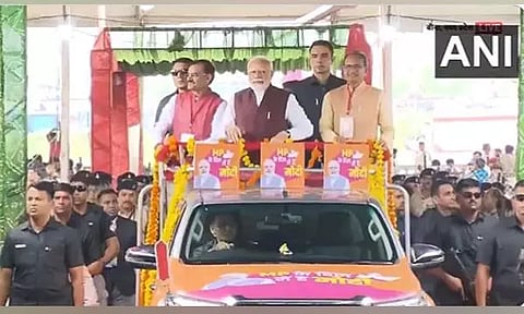 Prime Minister Narendra Modi and MP CM Shivraj Singh Chouhan (ANI)
