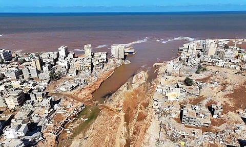 A view shows the damaged areas, in the aftermath of the floods in Derna, Libya. Reuters