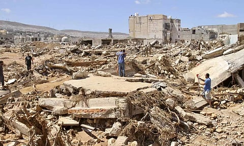 Ruins in the Libya flood. AP