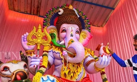 Vinayagar decorated for ' Vinayagar Chathurthi'