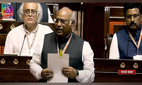 Leader of Oppposition Rajya Sabha Mallikarjun Kharge
