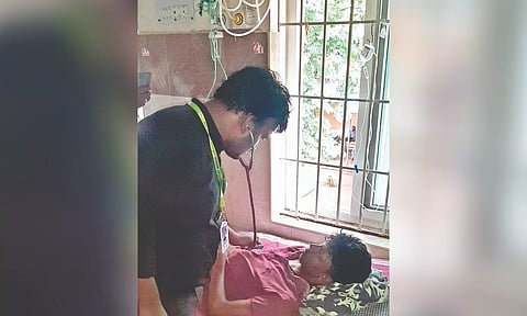 Sick youth being treated at Namakkal Hospital