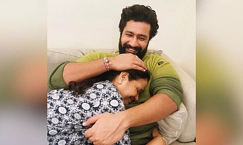 Vicky Kaushal with his mom.