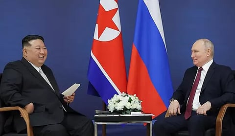 &nbsp;Kim Jong-un and Vladimir Putin