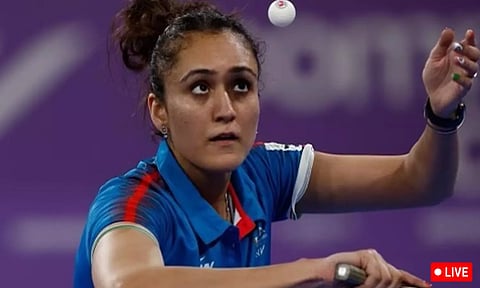 Manika Batra in action. (Instagram)
