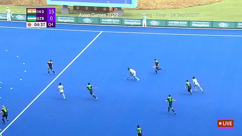 Men in blue makes indomitable win against Uzbekistan. (Visual from the game)