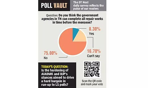 Poll vault: Do you think the government agencies can complete all repair works in time before the monsoon?
