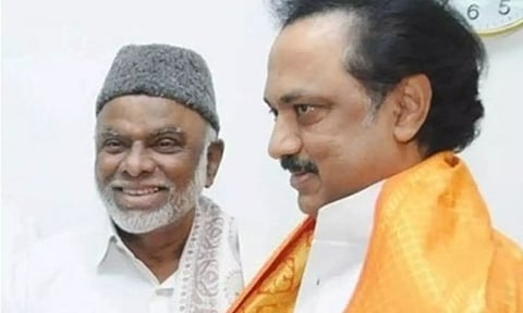 Khadar Mohideen with Stalin. File photo