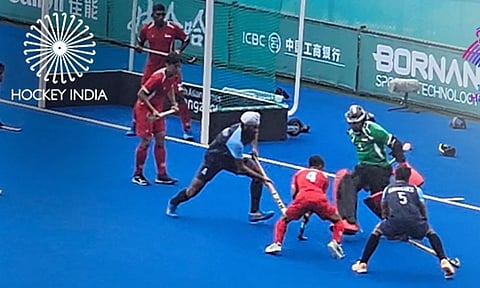 Screengrab from the game. (X/@TheHockeyIndia)
