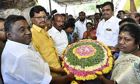 Health minister Ma Subramanian along with state health department officials visited the family on Tuesday. (Twitter)