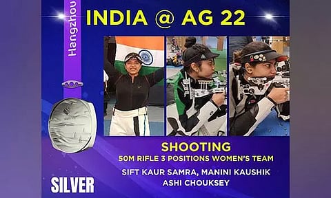 Asian Games: Ashi-Manini-Sift trio capture silver in women's 50 m rifle 3P team event