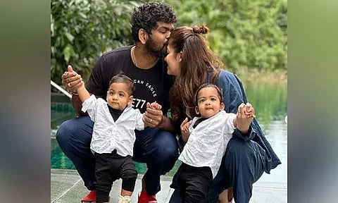 Nayanthara, Vignesh with kids (Image source: Vignesh Shivan's Instagram)