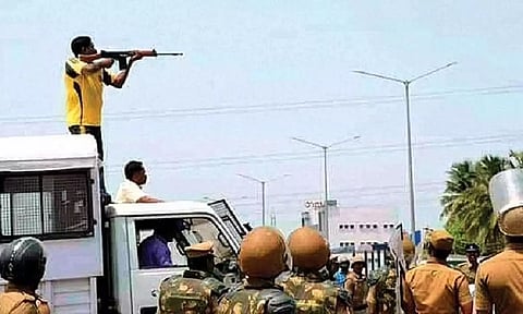File photo of the Thoothukudi firing.&nbsp;
