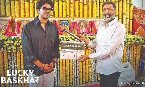&nbsp;Dulquer Salmaan’s Telugu venture 'Lucky Baskhar' launched with a pooja&nbsp;