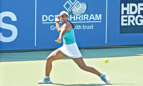 Indian tennis player Vaidehi Chaudary at Fenesta Open