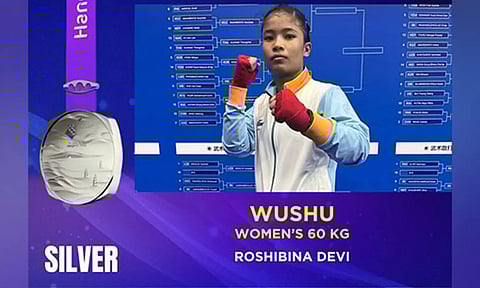 Roshibina Devi Naorem wins silver (X/@SAI_Media)