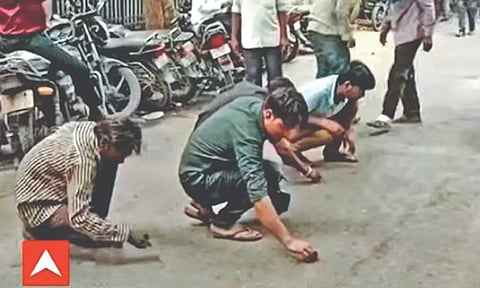 A still from the viral video