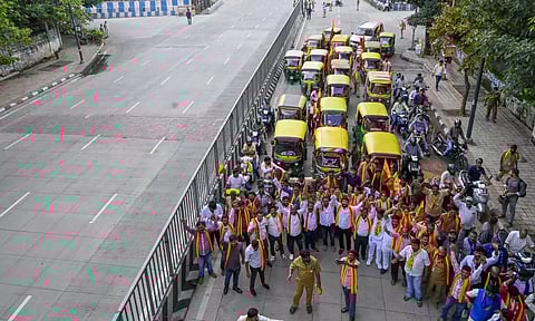 The bandh evoked a mixed response in other regions of the State. (PTI)&nbsp;

