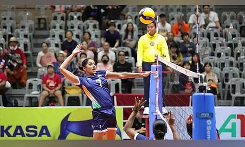India women's volleyball. (Picture: Asian Volleyball Confederation)