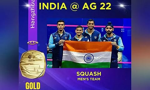 Indian men's squash team (Photo: SAI Media/ Twitter)