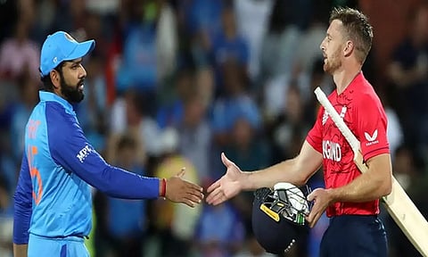 Rohit Sharma and Jos Buttler. (ICC)