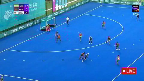 &nbsp;India beats Bangladesh 12-0 and will move forward to the semifinals (Screengrab)