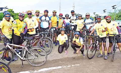 During the SAIL NEX 154th Gandhi Jayanti Tribute Ride