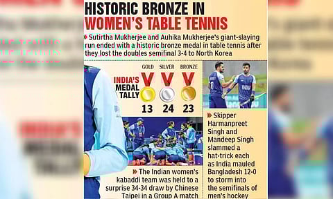 Asian Games: Medal tally