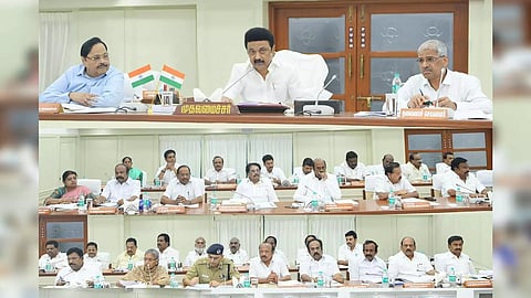 CM Stalin at the review of law and order situation in the state (X:@CMOTamilnadu)