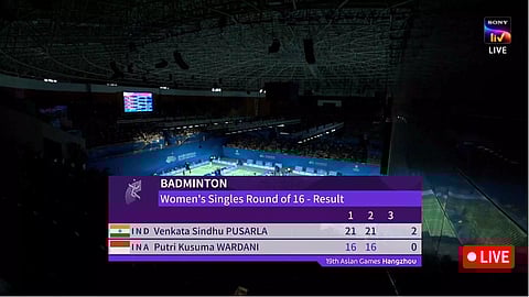 Sindhu dominates the game against Indonesia (Screengrab)