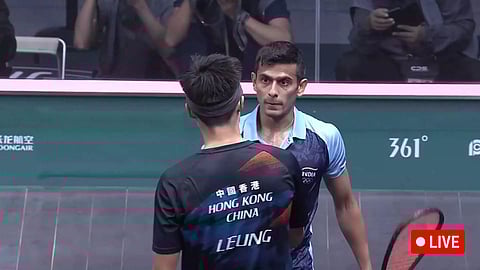 Saurav Ghoshal wins the game against Hong Kong (Screengrab)&nbsp;