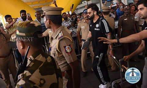 Indian Cricket Team arrive at Chennai Airport (Picture credits: Justin George)