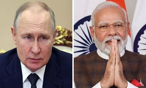 Russian President Vladimir Putin and Prime Minister Narendra Modi