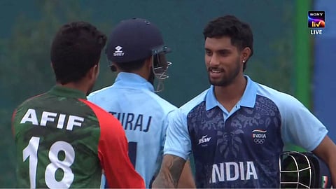 India celebrates their win over Bangladesh by 9 wickets (Screengrab)