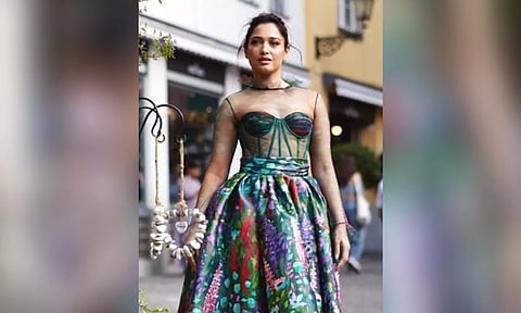 &nbsp;Tamannaah Bhatia in Zurich serving fashion goals (Photo: IANS)