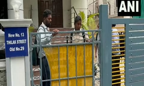 IT department conducts searches at S Jagathrakshakan's residence in Chennai (ANI)