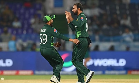 Pakistan Bowlers Celebrated a Wicket (Image: TheRealPCB)