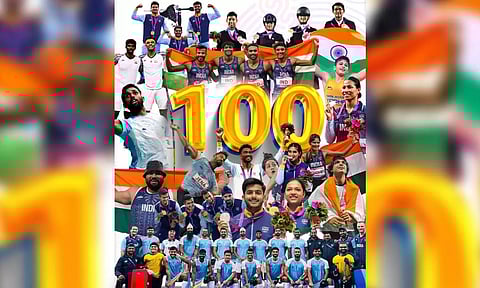 Team India achieved the historic 100-medal feat on Saturday.