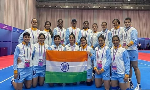 Indian women's kabaddi team. (Picture: Narendra Modi Twitter)