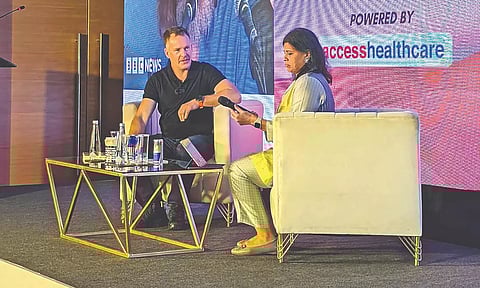 Stephen McGown at the International Kindness Festival in the city on Saturday