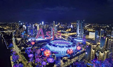 A visual from the closing ceremony