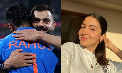 Virat-KL Rahul (Photo-BCCI Twitter), Anushka Sharma (Image source: Instagram)