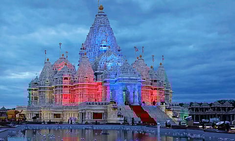 Akshardham Temple in Robbinsville City (Photo: AFP news)