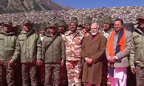 PM Modi at Gunji village (ANI)