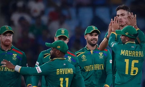 South Africa team players celebrating the win. (X)