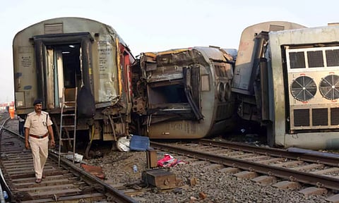 Visuals from Bihar train mishap (IANS)