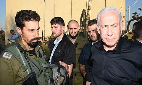 Netanyahu with soldiers of IDF 98th divisio (ANI)