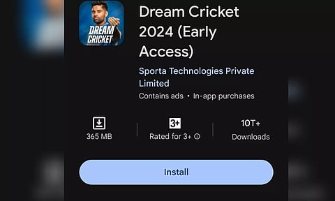 Dream Game Studios, the parent company of Dream11, has launched its first cricket mobile game, Dream Cricket 2024 (Photo: IANS)